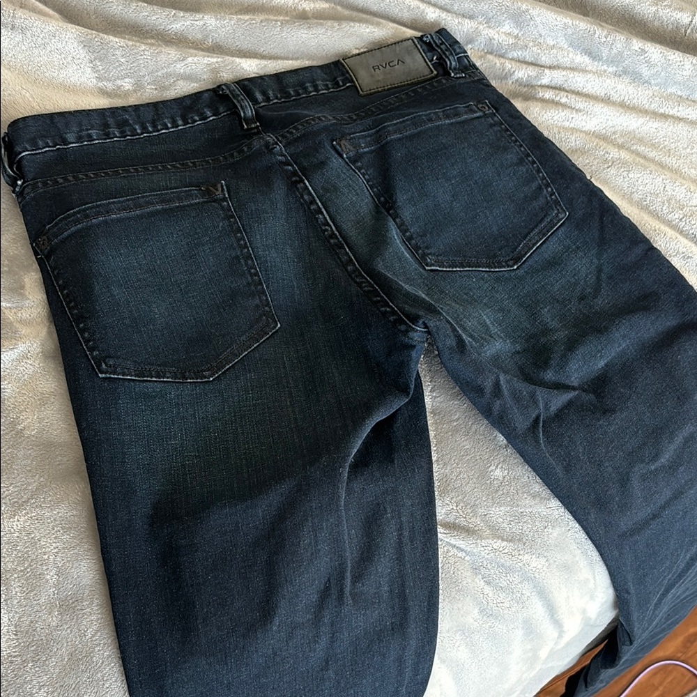 RVCA Men's Dark Blue Jeans